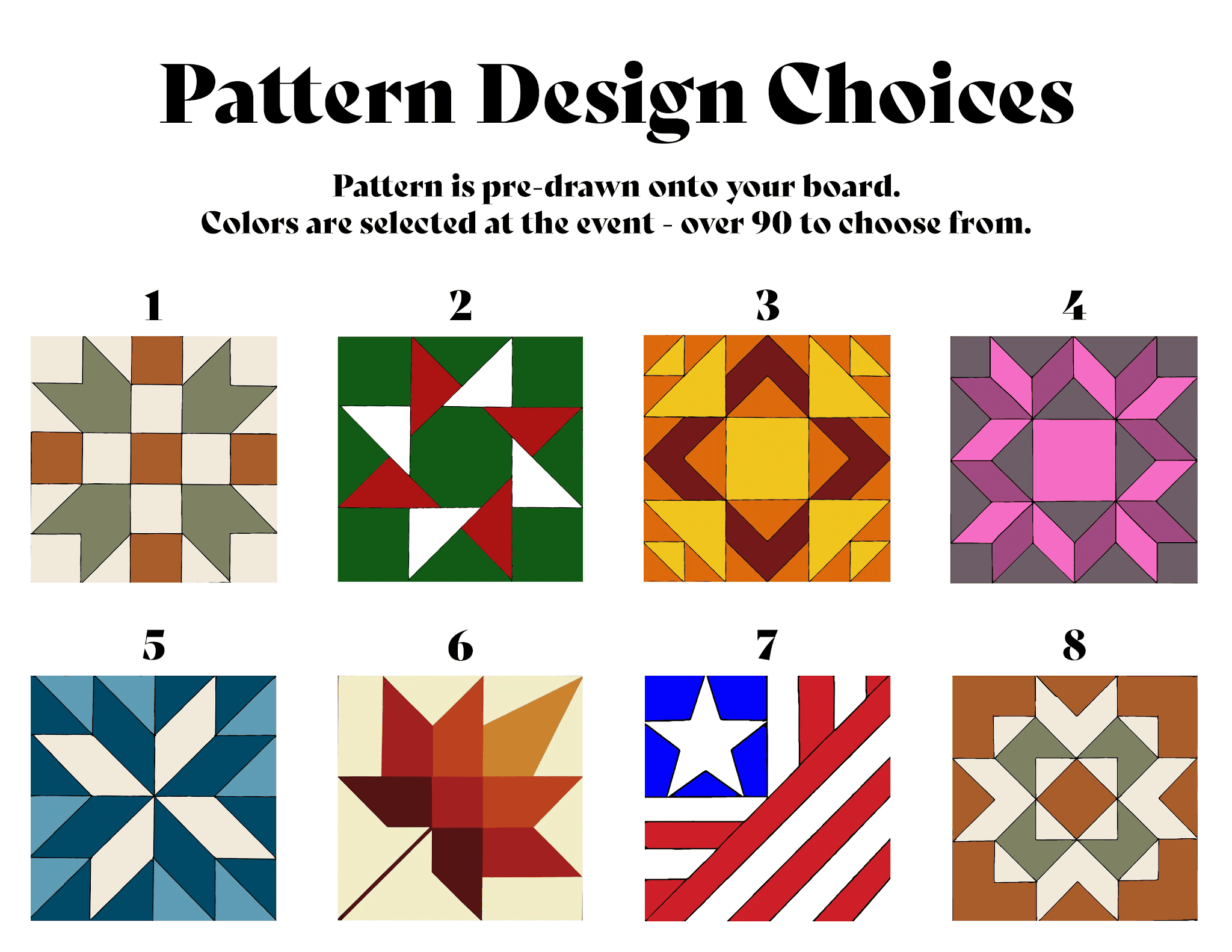 Barn Quilt Patterns Nov 21 2026  Northeast Barn Quilts