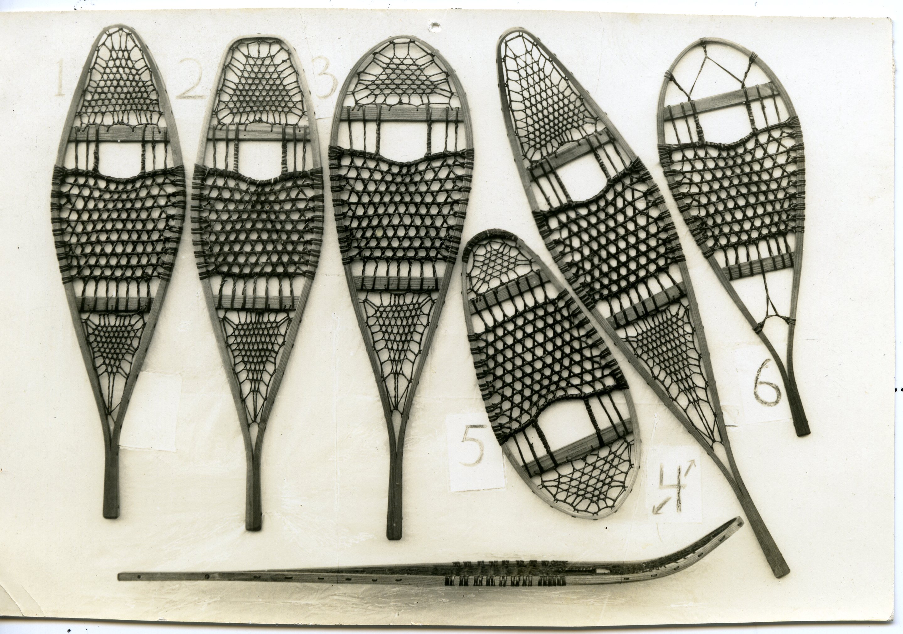 P001136 6 Different Types of Snowshoes made by Charles E. Kiefer Snow Shoes & Leather Goods (2)