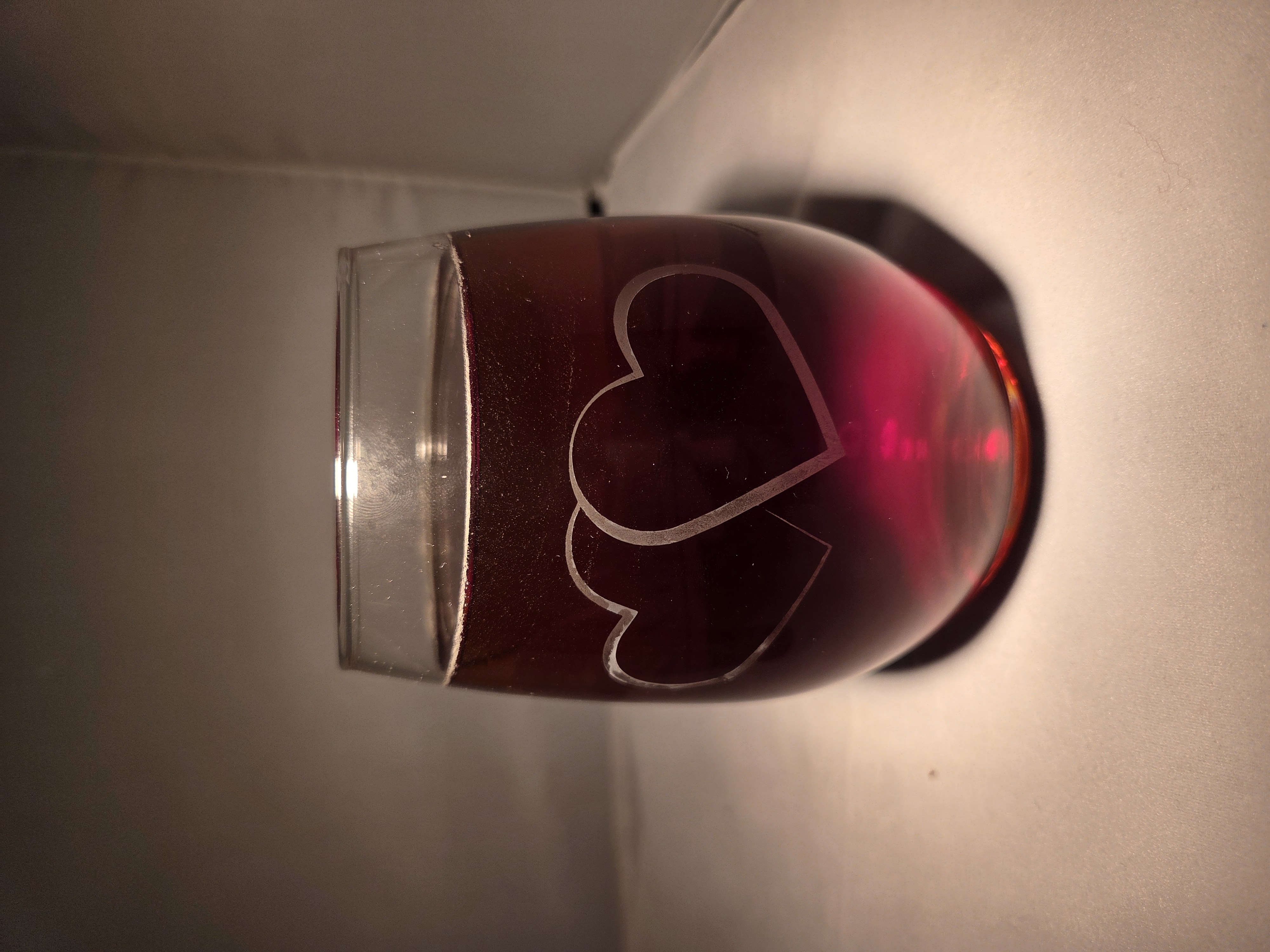 etched glass hearts