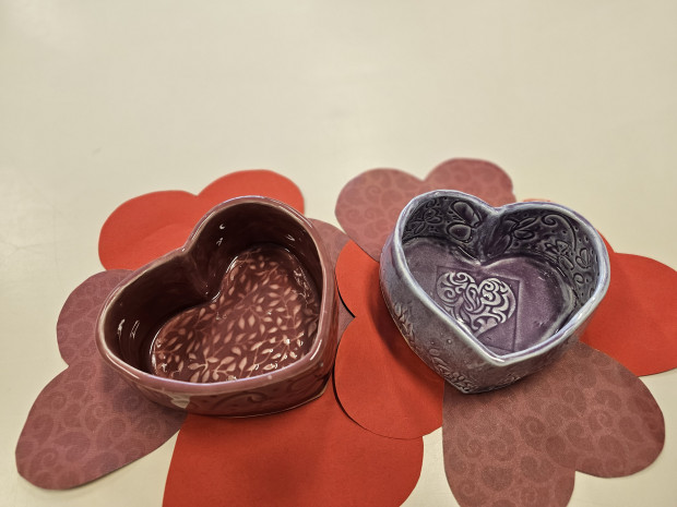 Hand Built Ceramic Heart Shaped Bowl | View Arts Center