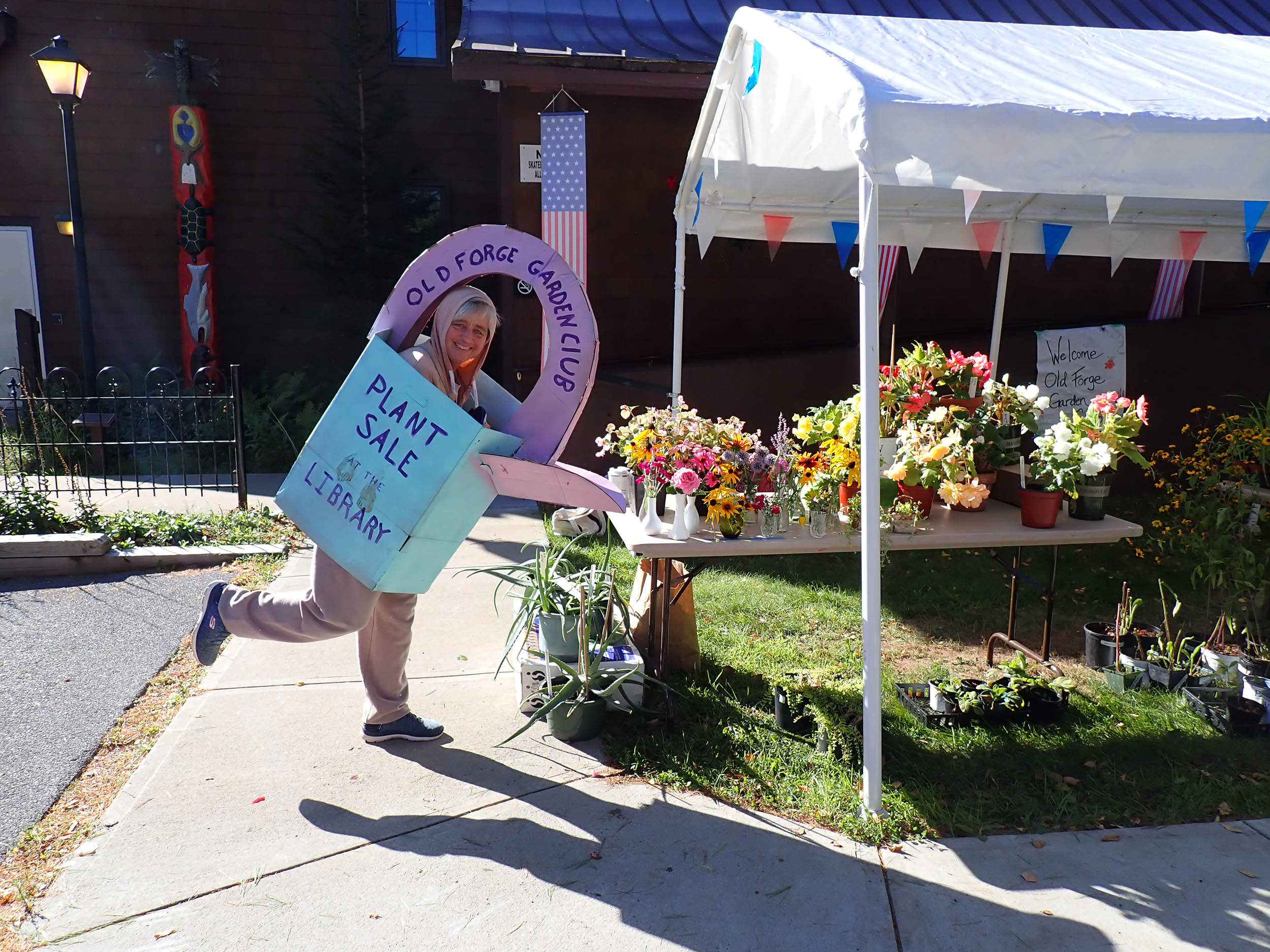 gl 380 Tara Potempa club member as our sign on the corner