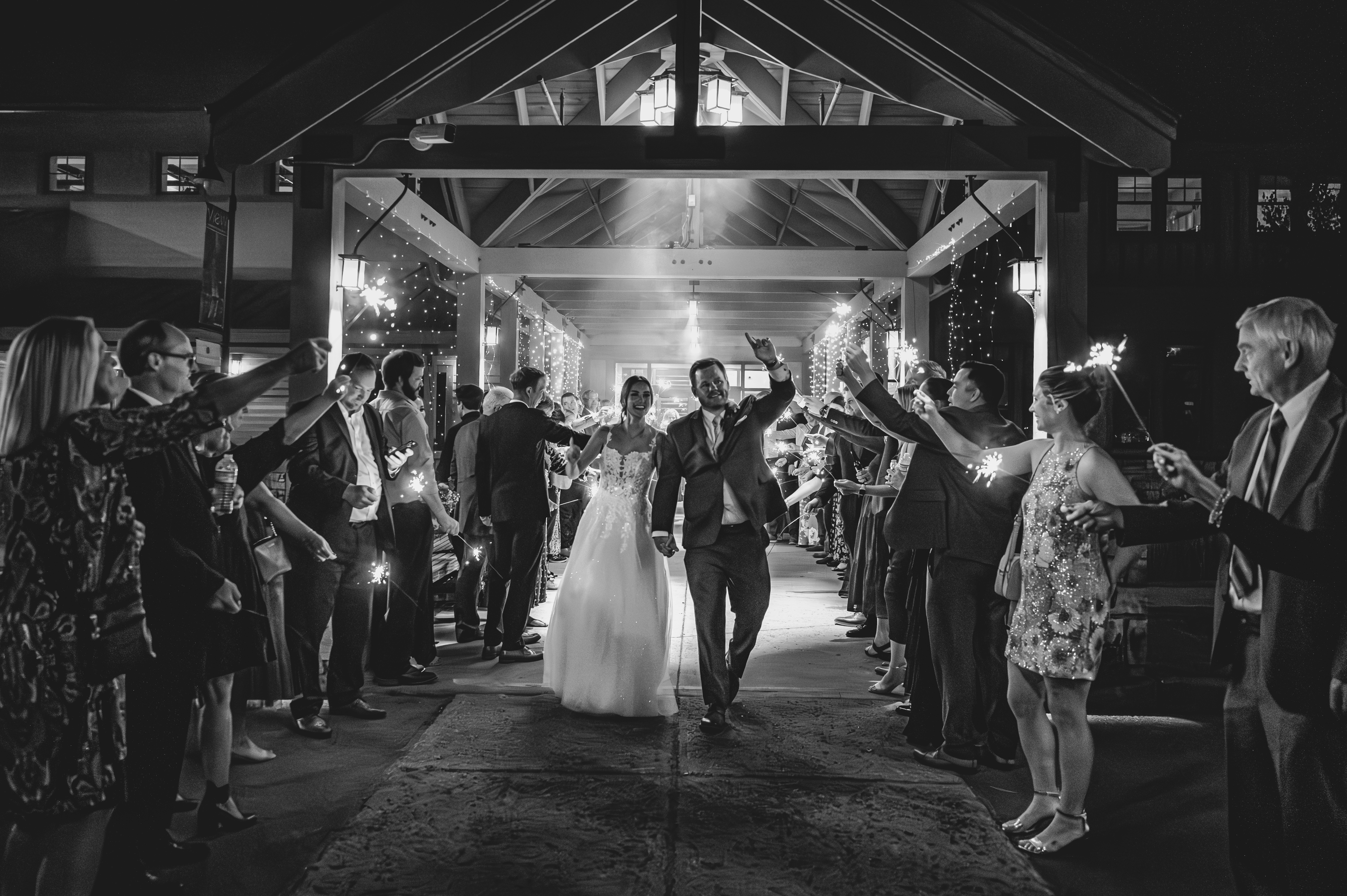 Portico Couple Sparkler Exit